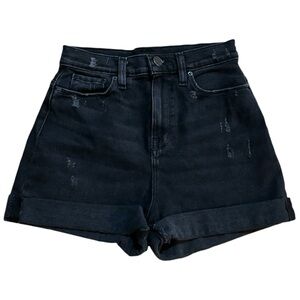 BDG Black Denim Mom Shorts